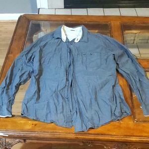 Dark grey button down